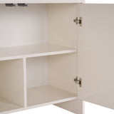 Arlen Beistelltisch creme 180 cm Melaminbeschichtetes Holz