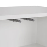 Arlen Beistelltisch weiß 180 cm Melaminbeschichtetes Holzverbundmaterial