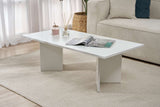 Salontafels - Rechthoekige salontafel wit melamine Sabin 119x60 cm - Dimehouse