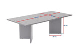 Salontafels - Rechthoekige salontafel wit melamine Sabin 119x60 cm - Dimehouse