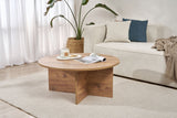 Salontafels - Ronde salontafel Dennenhout melamine - 90x90x40 cm - Dakota - Dimehouse