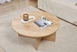 Salontafels - Ronde salontafel Eiken melamine - 90x90x40 cm - Dakota - Dimehouse