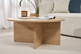 Salontafels - Ronde salontafel Eiken melamine - 90x90x40 cm - Dakota - Dimehouse
