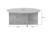 Salontafels - Ronde salontafel Eiken melamine - 90x90x40 cm - Dakota - Dimehouse