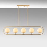 Hanglampen - Hanglamp 5 - lichts Goud Beige Glas Lucent - Dimehouse