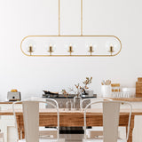 Hanglampen - Hanglamp 5 - lichts Goud Helder Glas Lucent - Dimehouse