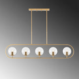 Hanglampen - Hanglamp 5 - lichts Goud Helder Glas Lucent - Dimehouse