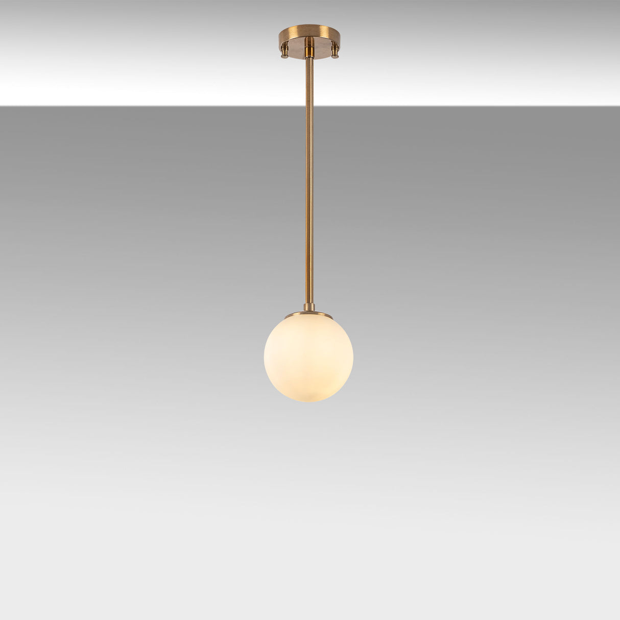 Hanglampen - Hanglamp 3 - lichts Bronskleurig met Witte Kap Metaal Flint - Dimehouse