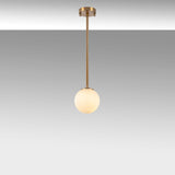 Hanglampen - Hanglamp 3 - lichts Bronskleurig met Witte Kap Metaal Flint - Dimehouse