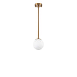 Hanglampen - Hanglamp 3 - lichts Bronskleurig met Witte Kap Metaal Flint - Dimehouse