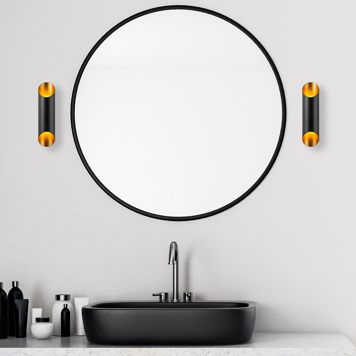 Wandlampen - Wandlamp Zwart Goud Metaal Juniper - Dimehouse