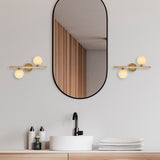 Wandlampen - Wandlamp Goud Glas Helios - Dimehouse
