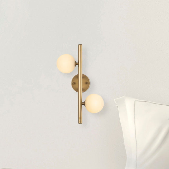 Wandlampen - Wandlamp Goud Glas Helios - Dimehouse