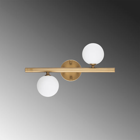 Wandlampen - Wandlamp Goud Glas Helios - Dimehouse
