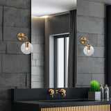 Wandlampen - Wandlamp Bronskleurig Helder Glas Brim - Dimehouse