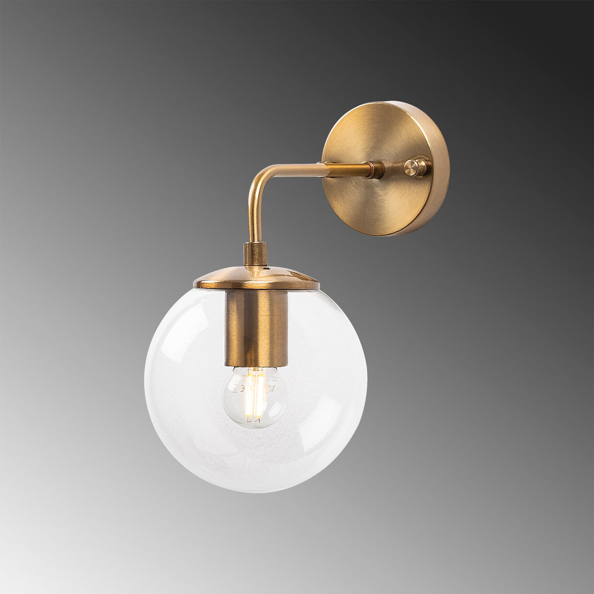 Wandlampen - Wandlamp Bronskleurig Helder Glas Brim - Dimehouse