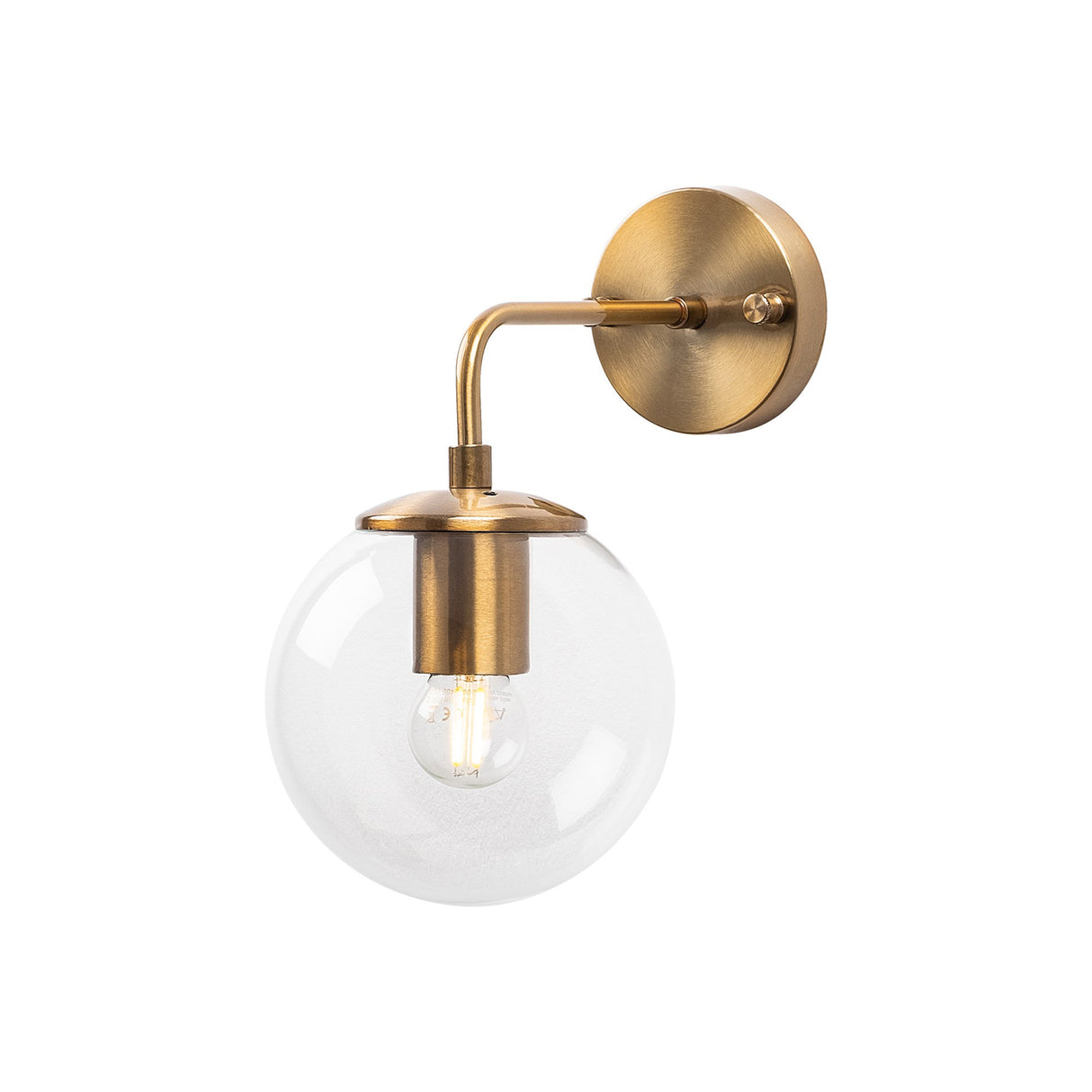 Wandlampen - Wandlamp Bronskleurig Helder Glas Brim - Dimehouse