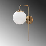 Wandlampen - Wandlamp Bronskleurig Beige Glas Brim - Dimehouse