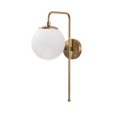 Wandlampen - Wandlamp Bronskleurig Beige Glas Brim - Dimehouse