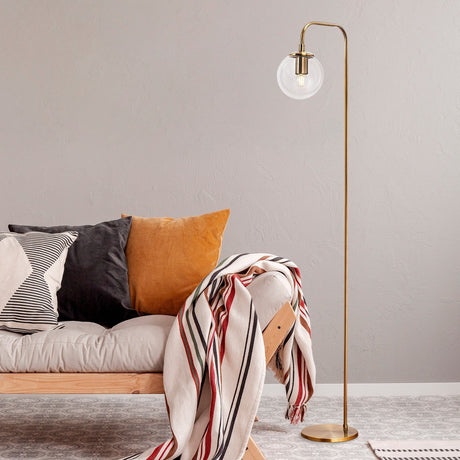 Vloerlampen - Vloerlamp Bronskleurig Helder Glas Brim - Dimehouse