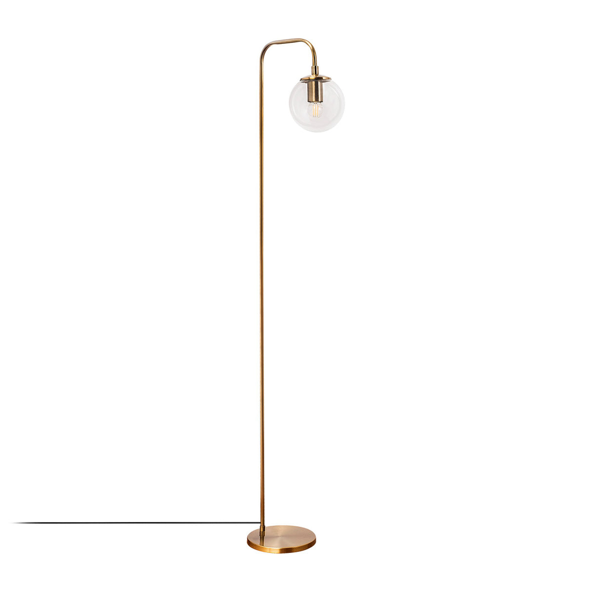 Vloerlampen - Vloerlamp Bronskleurig Helder Glas Brim - Dimehouse