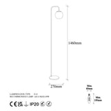 Vloerlampen - Vloerlamp Bronskleurig Beige Glas Brim - Dimehouse