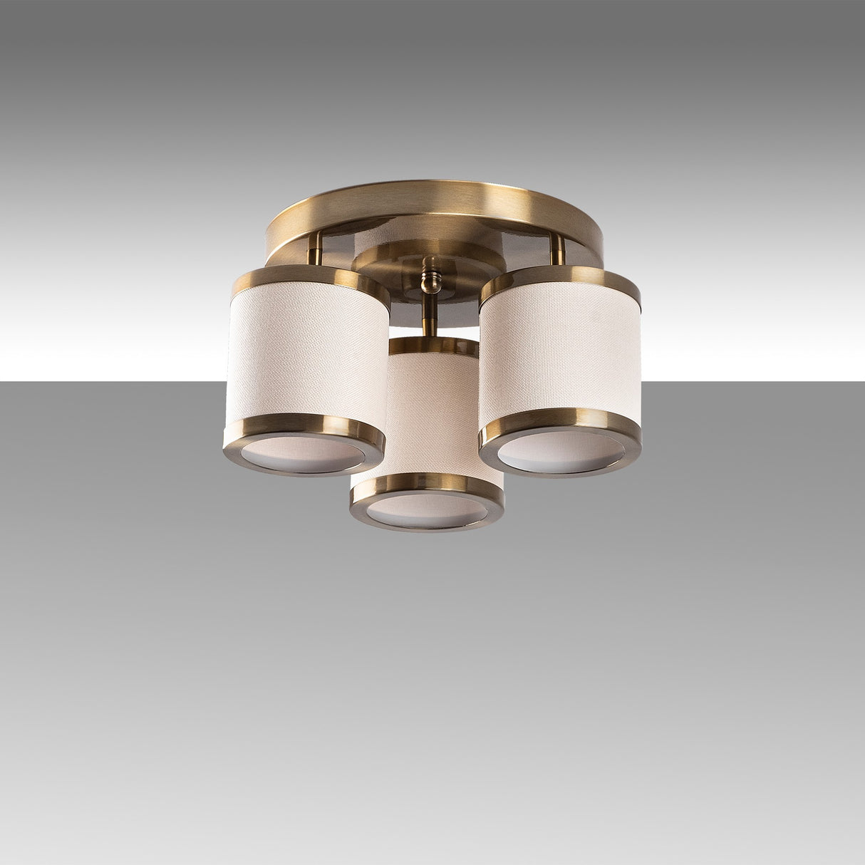 Plafondlampen - Plafondlamp Bronskleurig Stof Frost - Dimehouse
