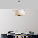 Hanglampen - Hanglamp 1 - lichts Bronskleurig Stof Frost - Dimehouse