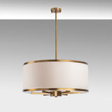 Hanglampen - Hanglamp 1 - lichts Bronskleurig Stof Frost - Dimehouse