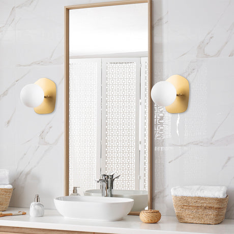 Wandlampen - Wandlamp 1 - lichts Goud Glas Axel - Dimehouse