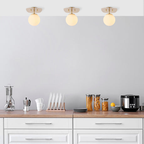 Plafondlampen - Plafondlamp 1 - lichts Goud Glas Axel - Dimehouse