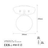 Plafondlampen - Plafondlamp 1 - lichts Goud Glas Axel - Dimehouse
