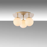 Plafondlampen - Plafondlamp 3 - lichts Goud Glas Axel - Dimehouse