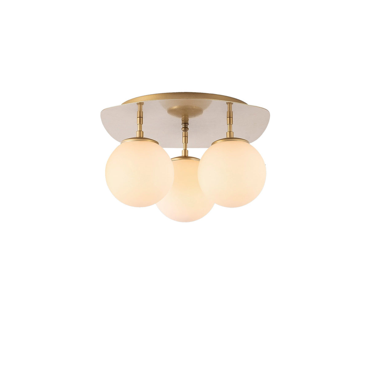 Plafondlampen - Plafondlamp 3 - lichts Goud Glas Axel - Dimehouse