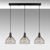 Hanglampen - Hanglamp 3 - lichts Zwart Metaal Vine - Dimehouse