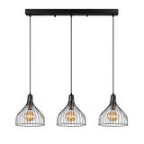 Hanglampen - Hanglamp 3 - lichts Zwart Metaal Vine - Dimehouse