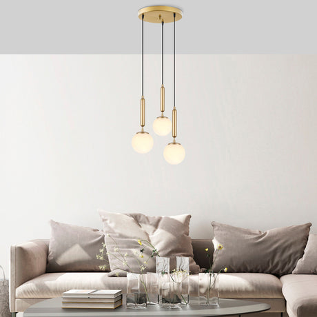 Hanglampen - Hanglamp 3 - lichts Goud Glas Cascade - Dimehouse