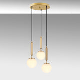 Hanglampen - Hanglamp 3 - lichts Goud Glas Cascade - Dimehouse