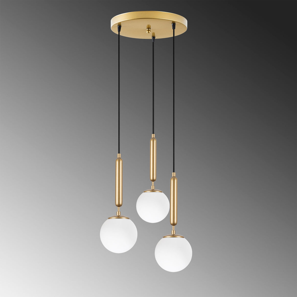 Hanglampen - Hanglamp 3 - lichts Goud Glas Cascade - Dimehouse