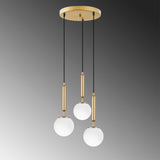 Hanglampen - Hanglamp 3 - lichts Goud Glas Cascade - Dimehouse