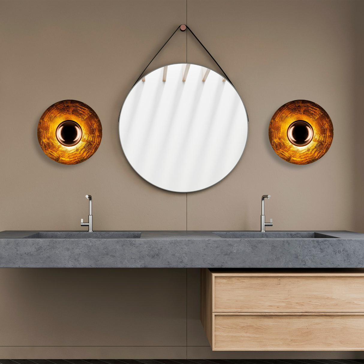 Wandlampen - Wandlamp Koperkleurig 38 cm Metaal Elevate - Dimehouse