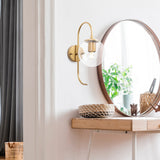 Wandlampen - Wandlamp Goud Helder Glas Lucent - Dimehouse