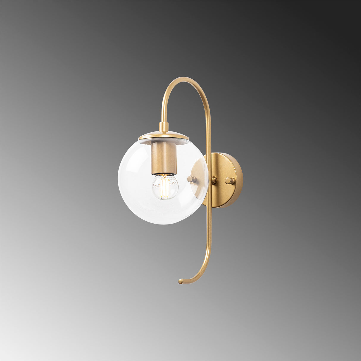 Wandlampen - Wandlamp Goud Helder Glas Lucent - Dimehouse