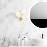 Wandlampen - Wandlamp 2 - lichts Goud Glas Radiance - Dimehouse