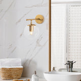 Wandlampen - Wandlamp Goud Helder Glas Obsidian - Dimehouse
