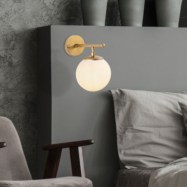 Wandlampen - Wandlamp Goud Glas Obsidian - Dimehouse