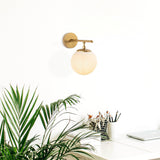 Wandlampen - Wandlamp Goud Glas Obsidian - Dimehouse