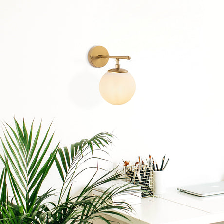 Wandlampen - Wandlamp Goud Glas Obsidian - Dimehouse