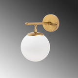 Wandlampen - Wandlamp Goud Glas Obsidian - Dimehouse