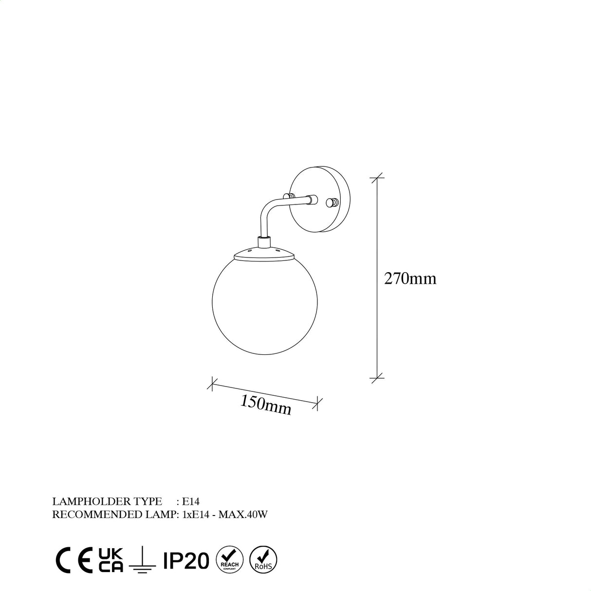 Wandlampen - Wandlamp Goud Glas Elio - Dimehouse